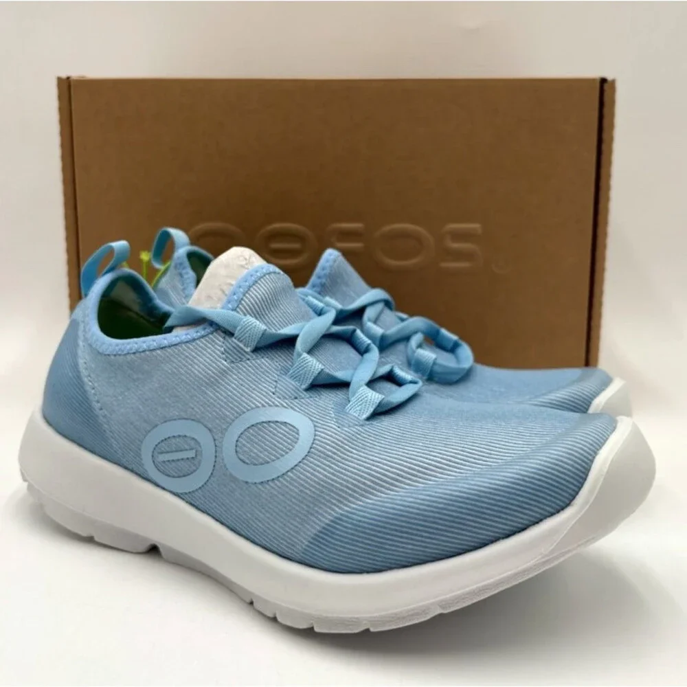 Oofos OOMG SPORT LS Women's NEW Recovery-Shoe Carolina Blue US Size 7.5